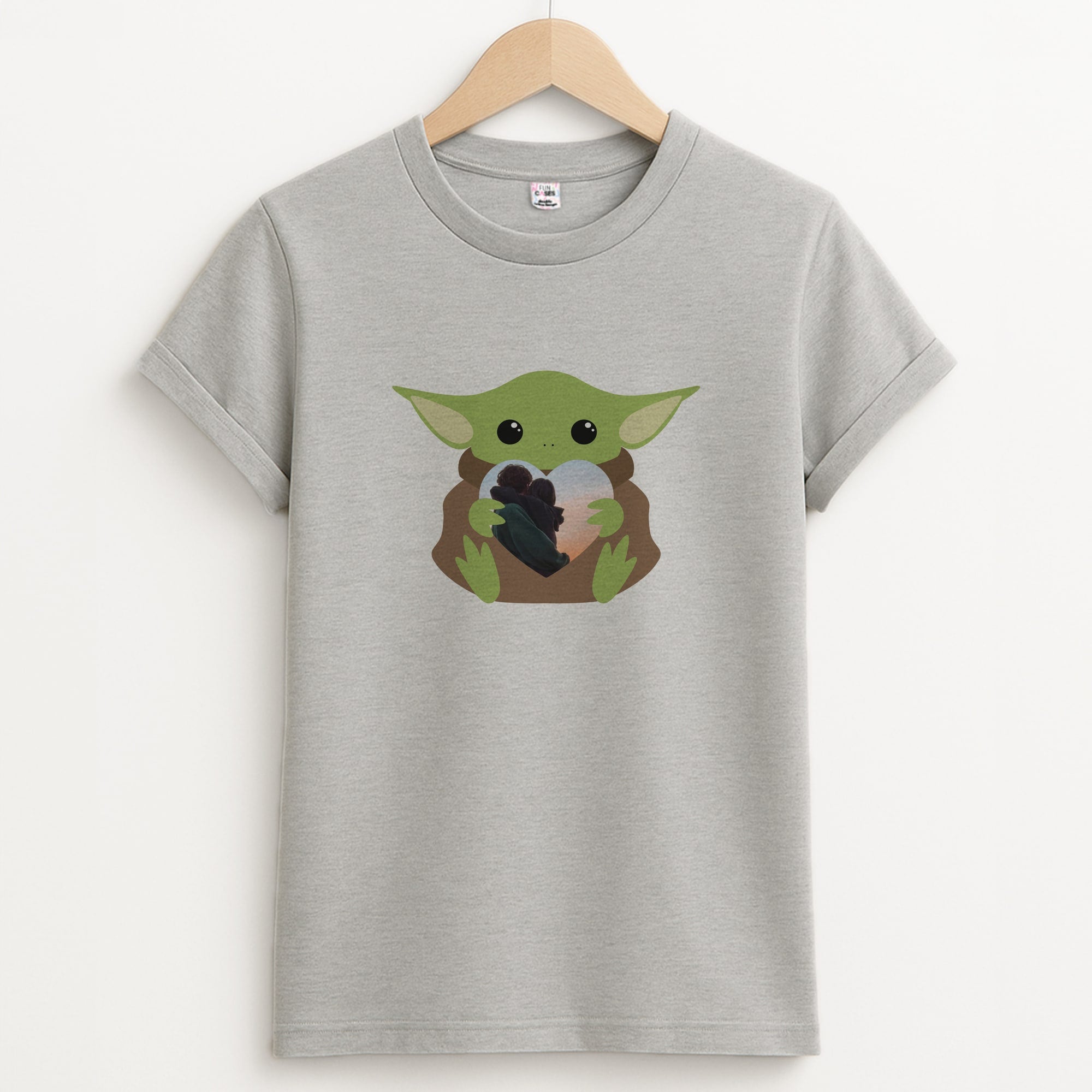 Baby Yoda - Personalised Couples T-Shirt