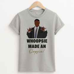Whoopsie Made An Oopsie Unisex Grey T-Shirt