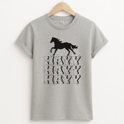 Hayy Hayy Hayy - Horses Unisex Grey T-Shirt