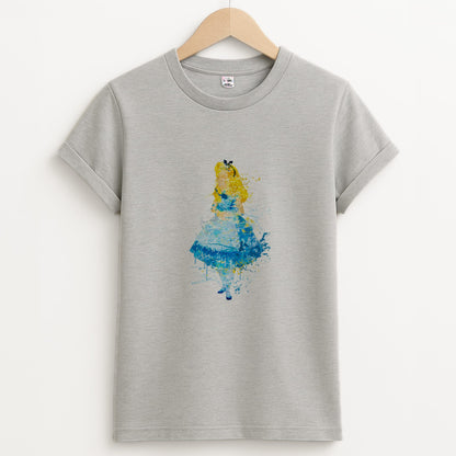Watercolour Alice in Wonderland Fairytale Unisex Grey T-Shirt