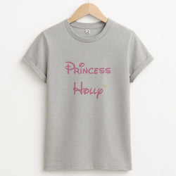 Princess - Personalised Fairytale Unisex Grey T-Shirt
