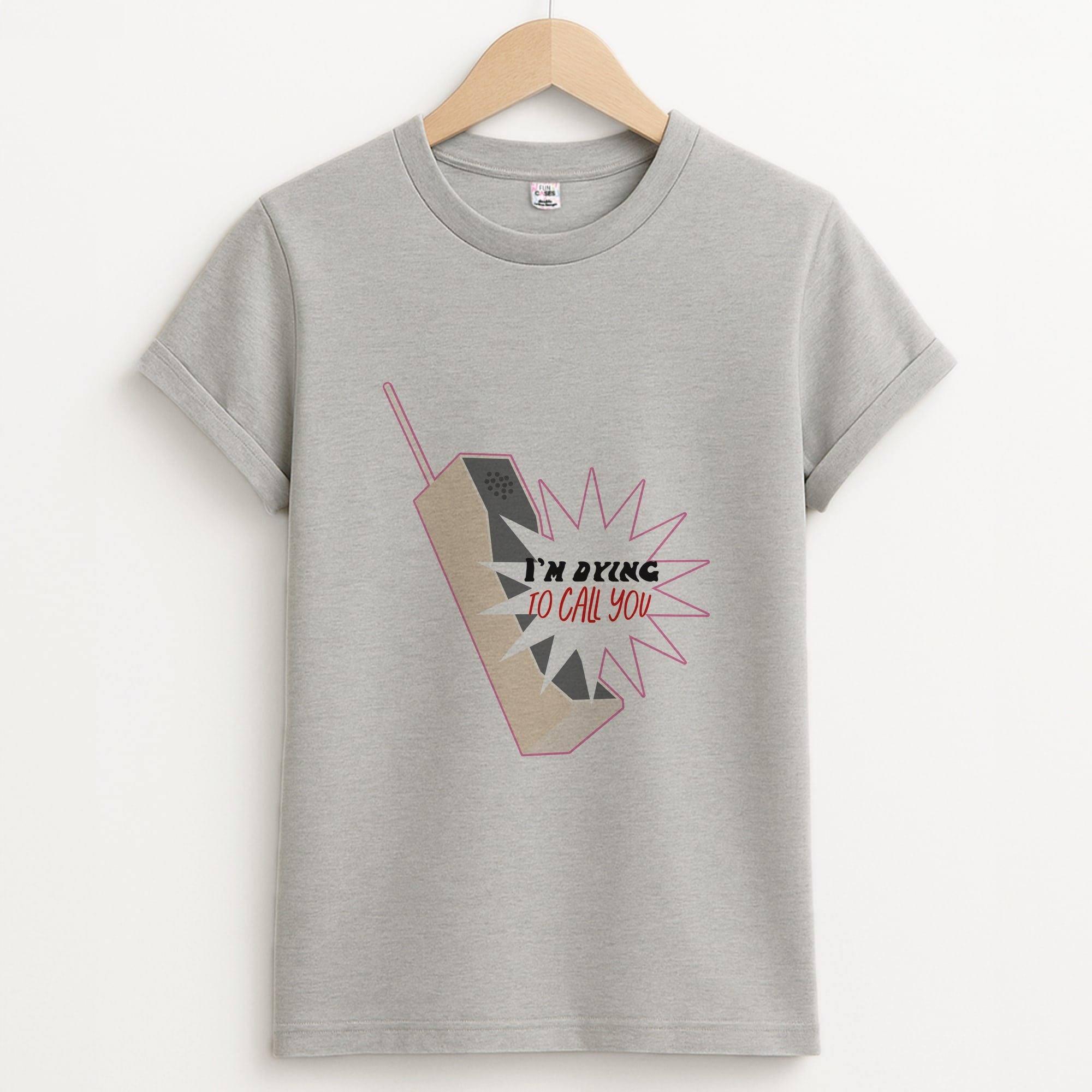 I'm Dying To Call You - Scream Unisex Grey T-Shirt