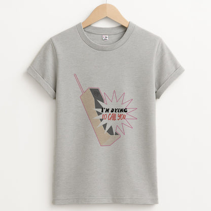 I'm Dying To Call You - Scream Unisex Grey T-Shirt