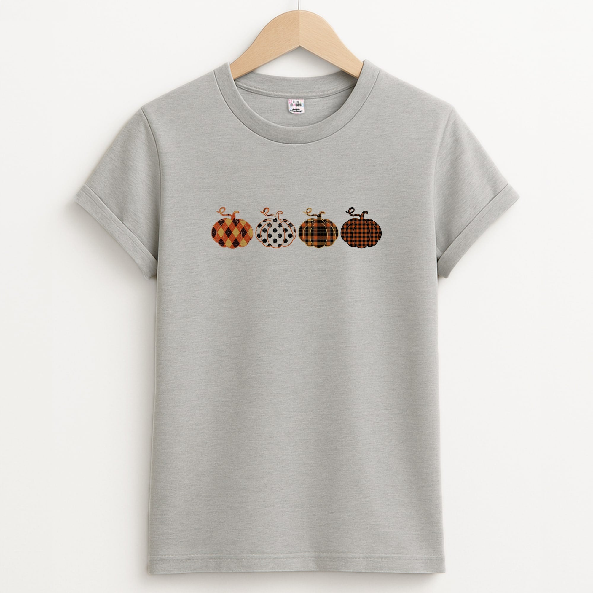 Halloween Pattern 11 Unisex Grey T-Shirt