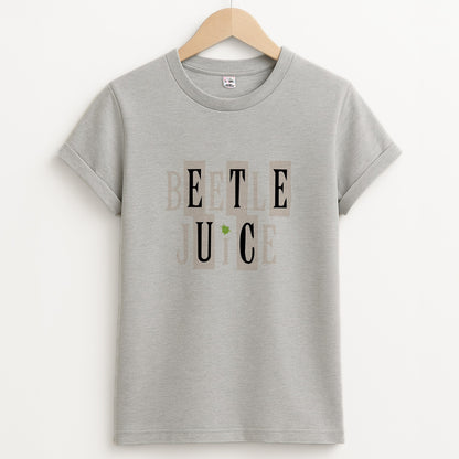 Text - Beetle Halloween Unisex Grey T-Shirt