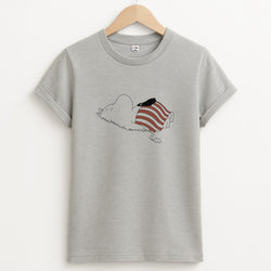 Moom On Grass Unisex Grey T-Shirt