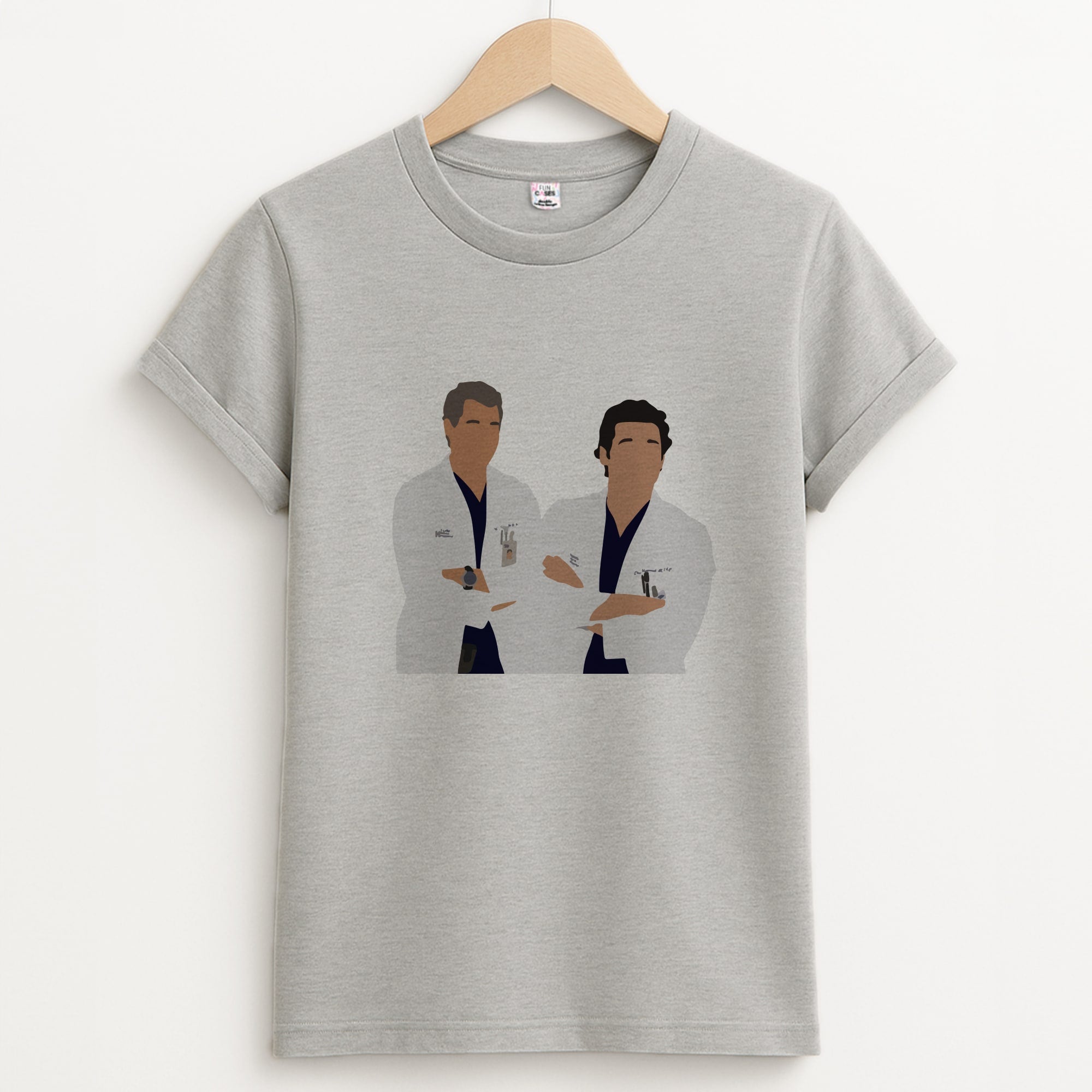 Two Doctors Arm Crossed - Grey's Unisex Grey T-Shirt