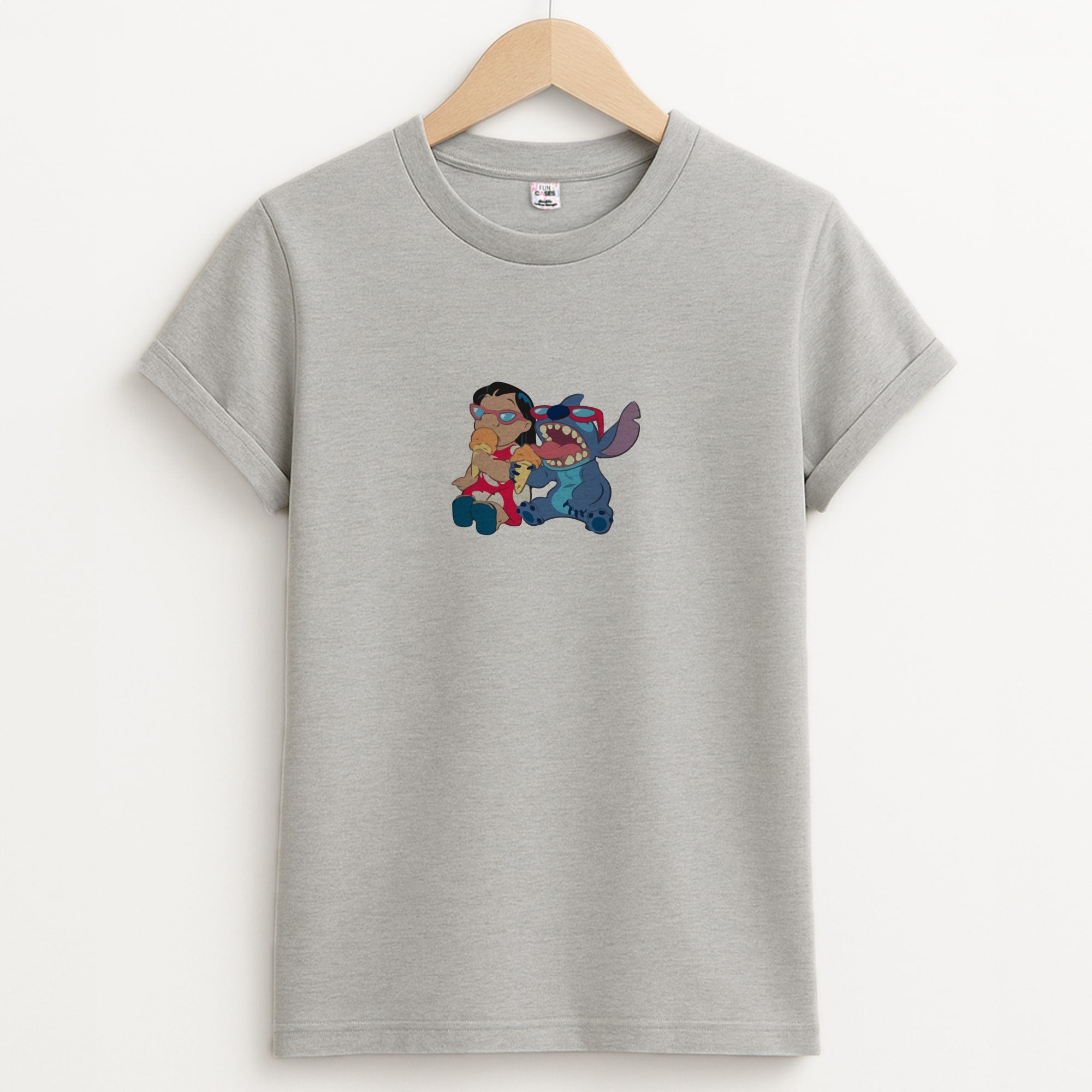 Ice Cream Alien Blue Unisex Grey T-Shirt