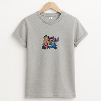 Ice Cream Alien Blue Unisex Grey T-Shirt