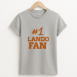 #1 Lando Fan Unisex Grey T-Shirt
