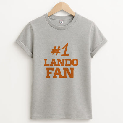 #1 Lando Fan Unisex Grey T-Shirt