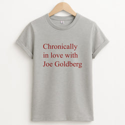 Chronically In Love With Joe Unisex Grey T-Shirt