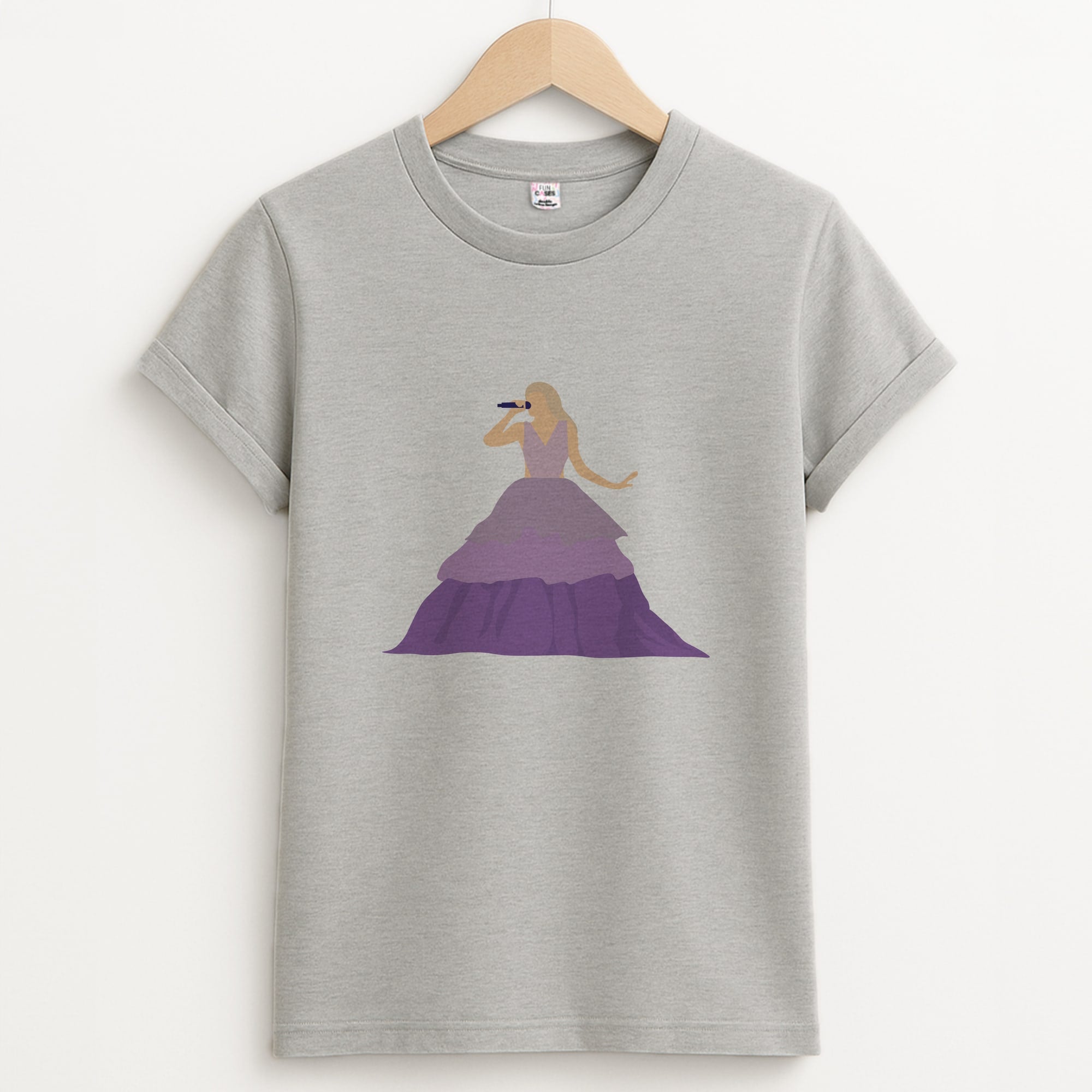 Purple Dress - Taylor Unisex Grey T-Shirt