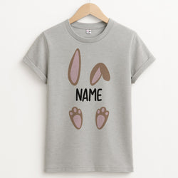 Brown Bunny Personalised Unisex Grey T-Shirt