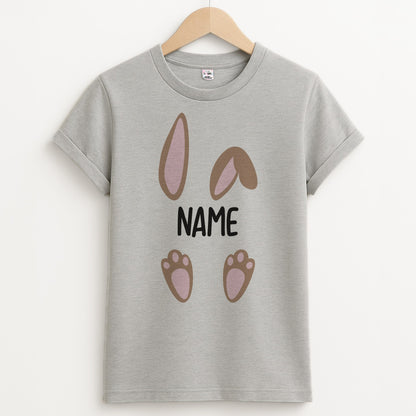 Brown Bunny Personalised Unisex Grey T-Shirt