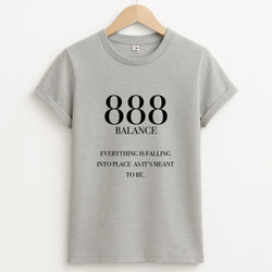 888 - Angel Numbers Unisex Grey T-Shirt