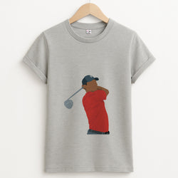 Tiger - Golf Unisex Grey T-Shirt