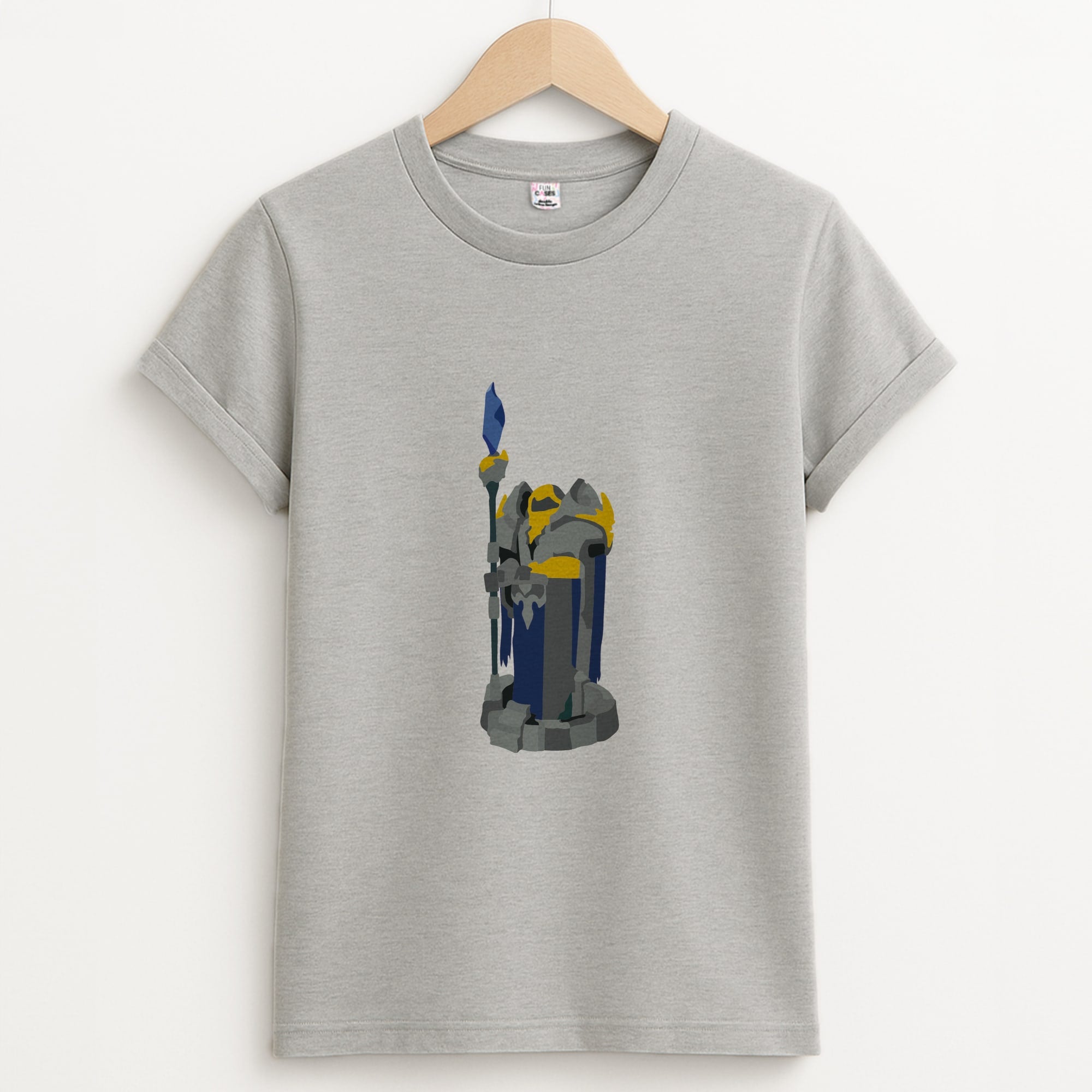 Turret Blue - League Of Legends Unisex Grey T-Shirt