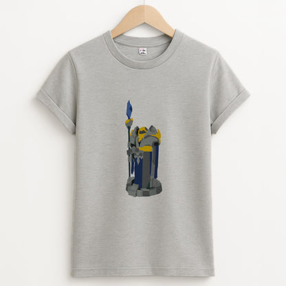 Turret Blue - League Of Legends Unisex Grey T-Shirt