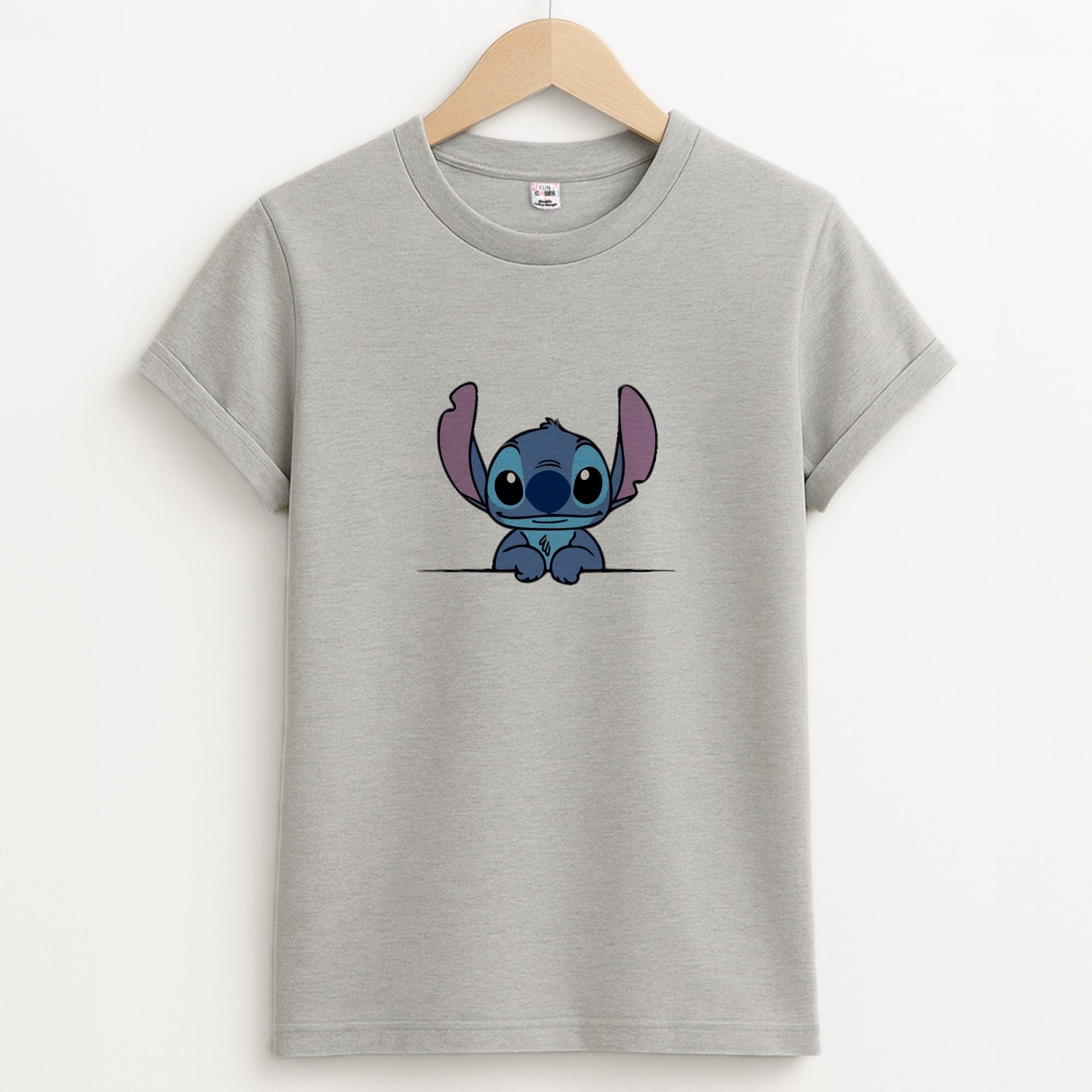 Alien Blue Leaning Unisex Grey T-Shirt