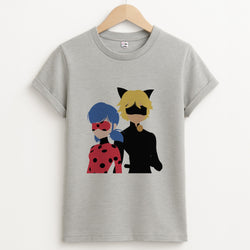 Red And Blue Unisex Grey T-Shirt