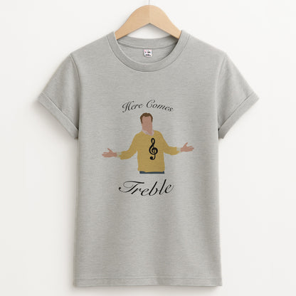 Here Comes Treble Unisex Grey T-Shirt