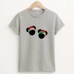 Festive Mice Christmas Unisex Grey T-Shirt