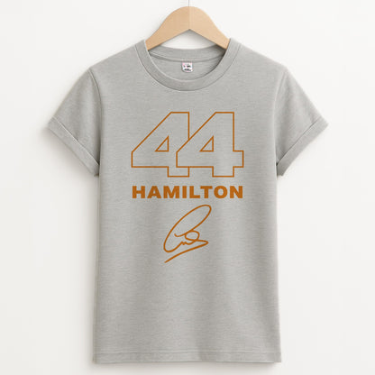 Stripes 44 Hamilton Unisex Grey T-Shirt