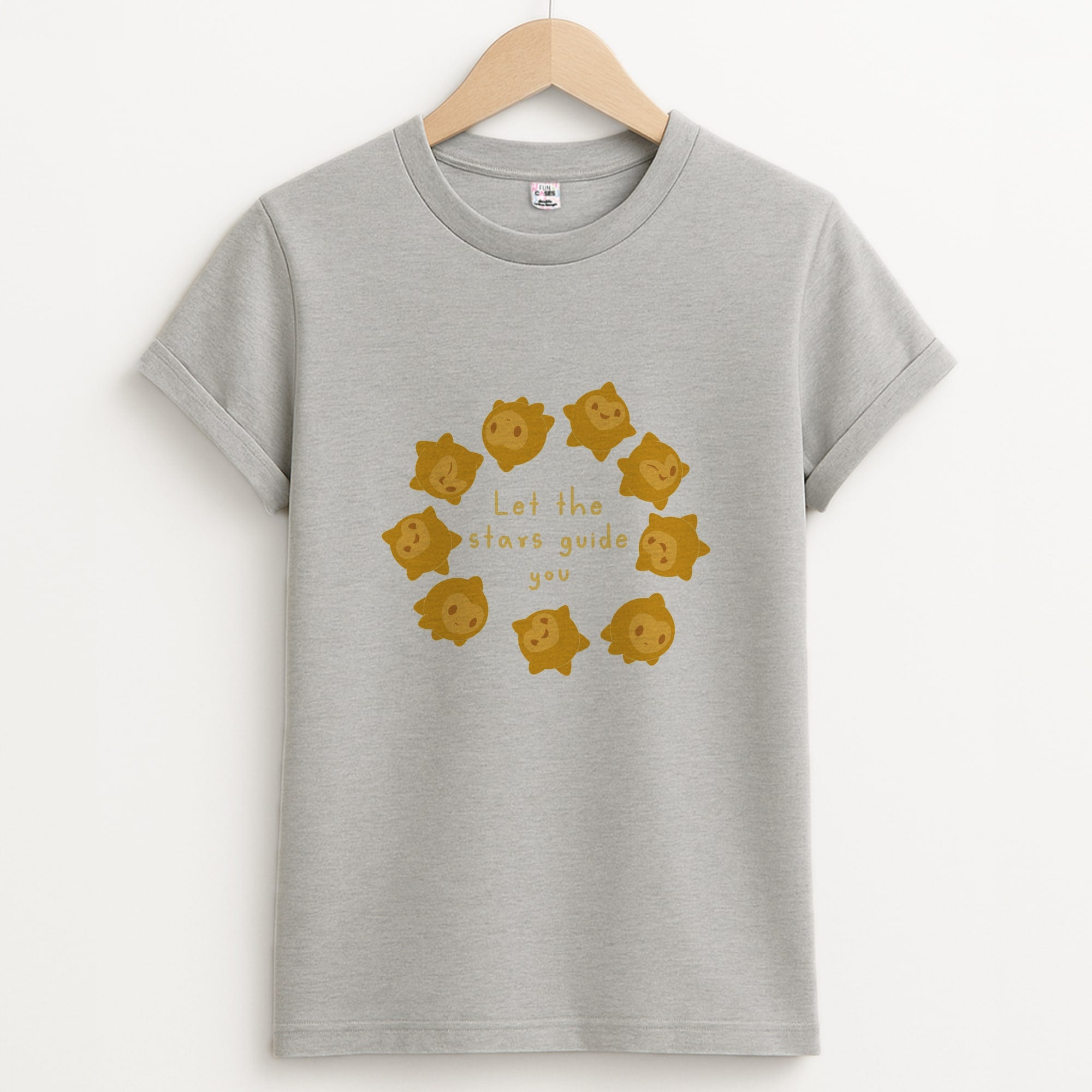 Star Pattern - Wish Unisex Grey T-Shirt