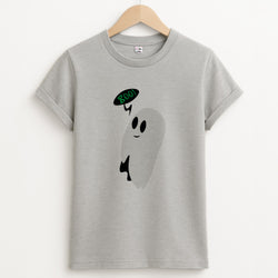 Halloween Pattern 2 Unisex Grey T-Shirt