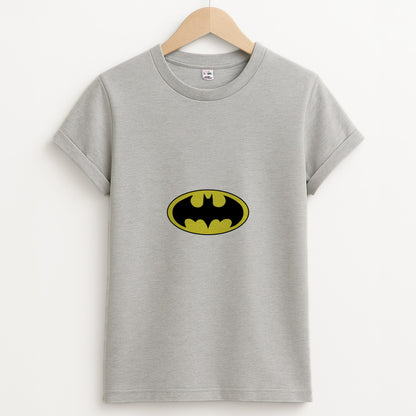 Black Bat Superhero Logo Unisex Grey T-Shirt