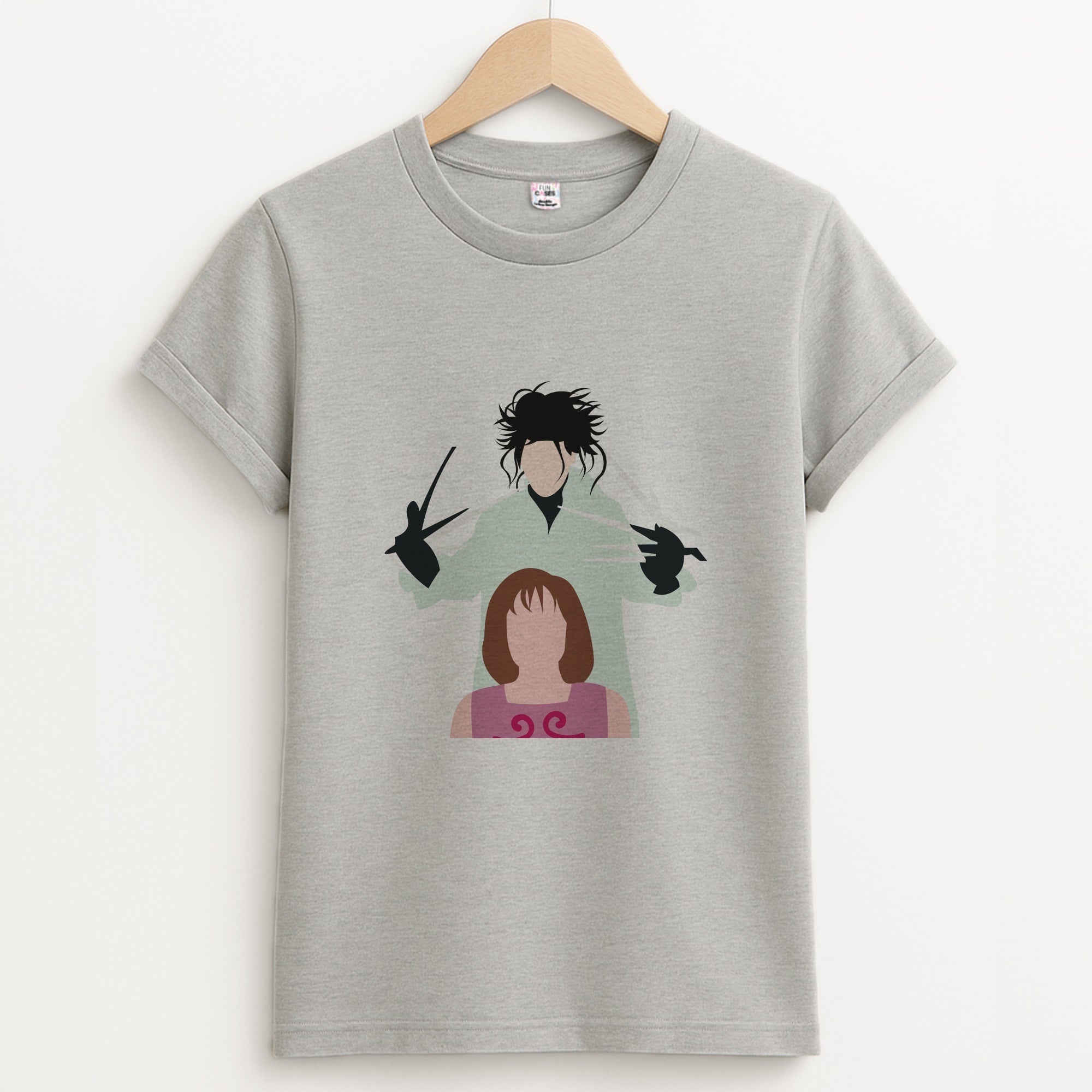 Standing - Scissorhands Unisex Grey T-Shirt