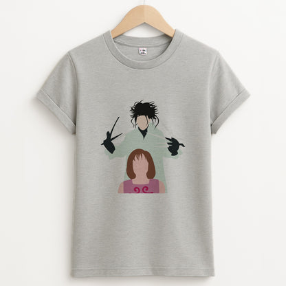 Standing - Scissorhands Unisex Grey T-Shirt