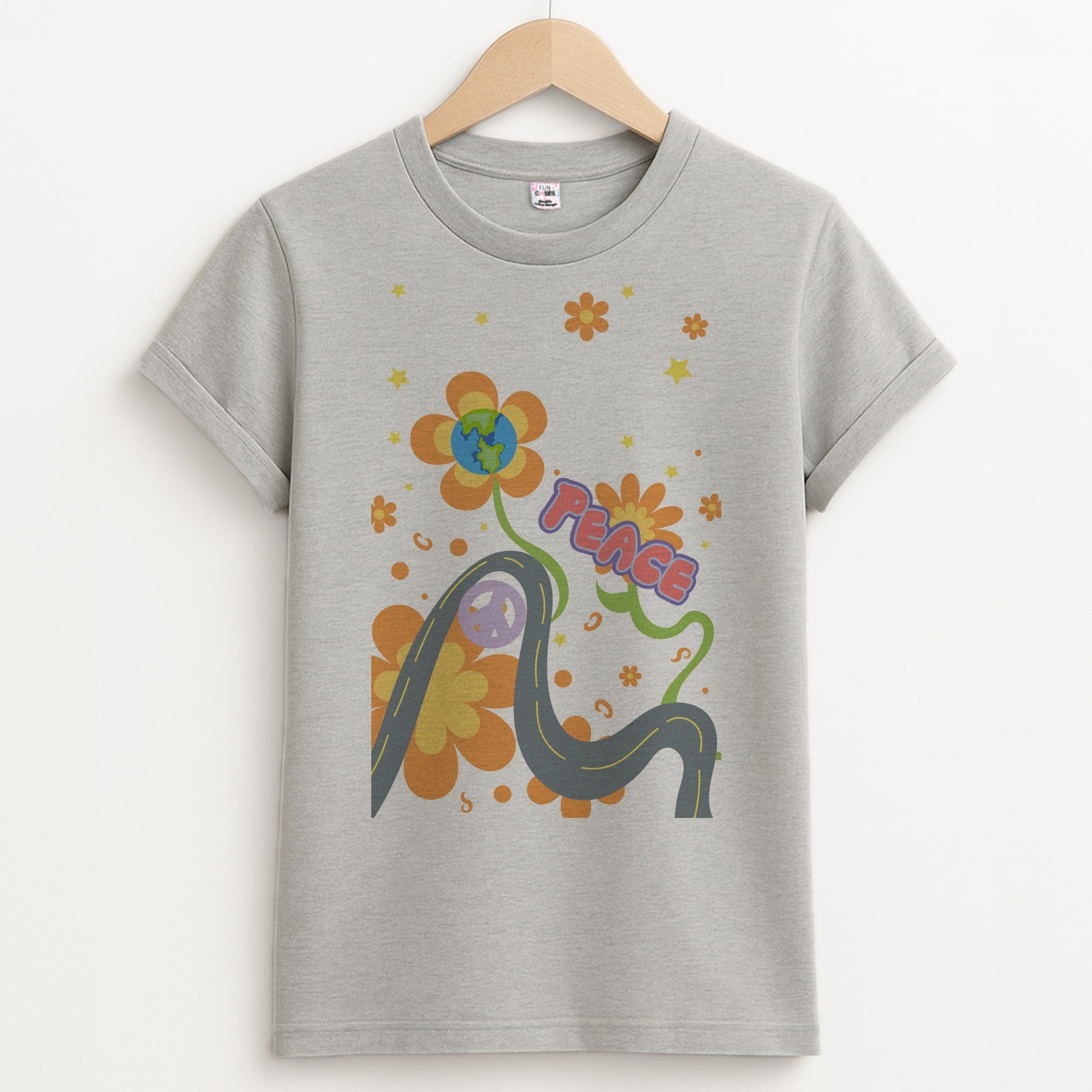 Peace - Cars Unisex Grey T-Shirt