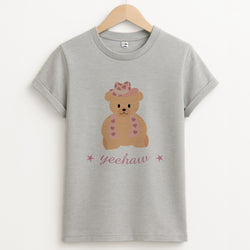 Yeehaw Teddy Bear Unisex Grey T-Shirt