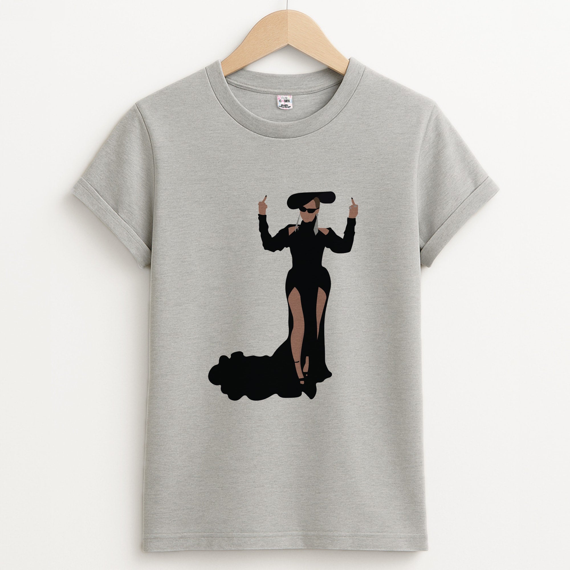 Middle Fingers - Queen B Unisex Grey T-Shirt