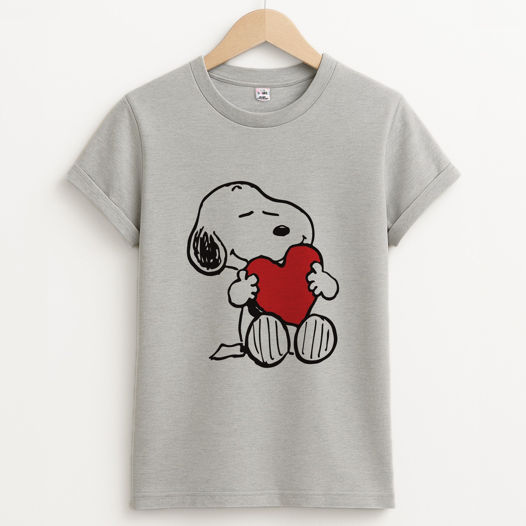 Snoopy - Valentine's Day Unisex Grey T-Shirt