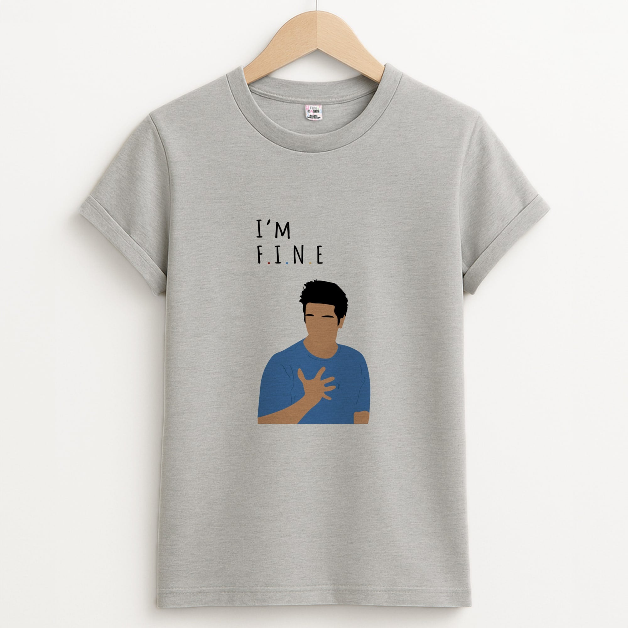 I'm Fine Unisex Grey T-Shirt