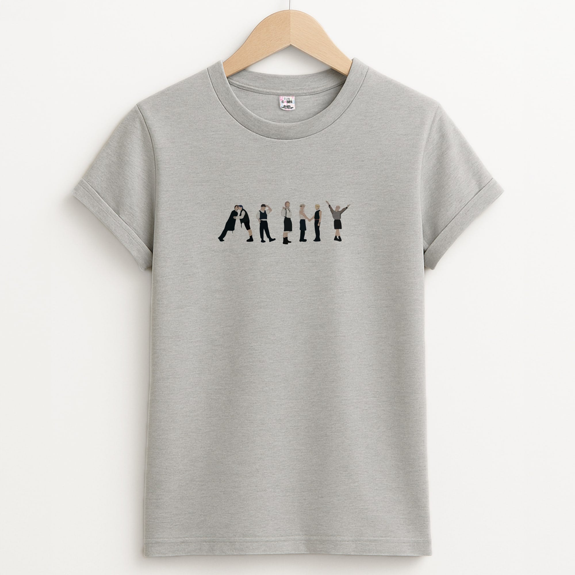 K-Pop Band Army Members Unisex Grey T-Shirt