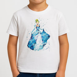 Watercolour Cinderella Fairytale Kids T-Shirt
