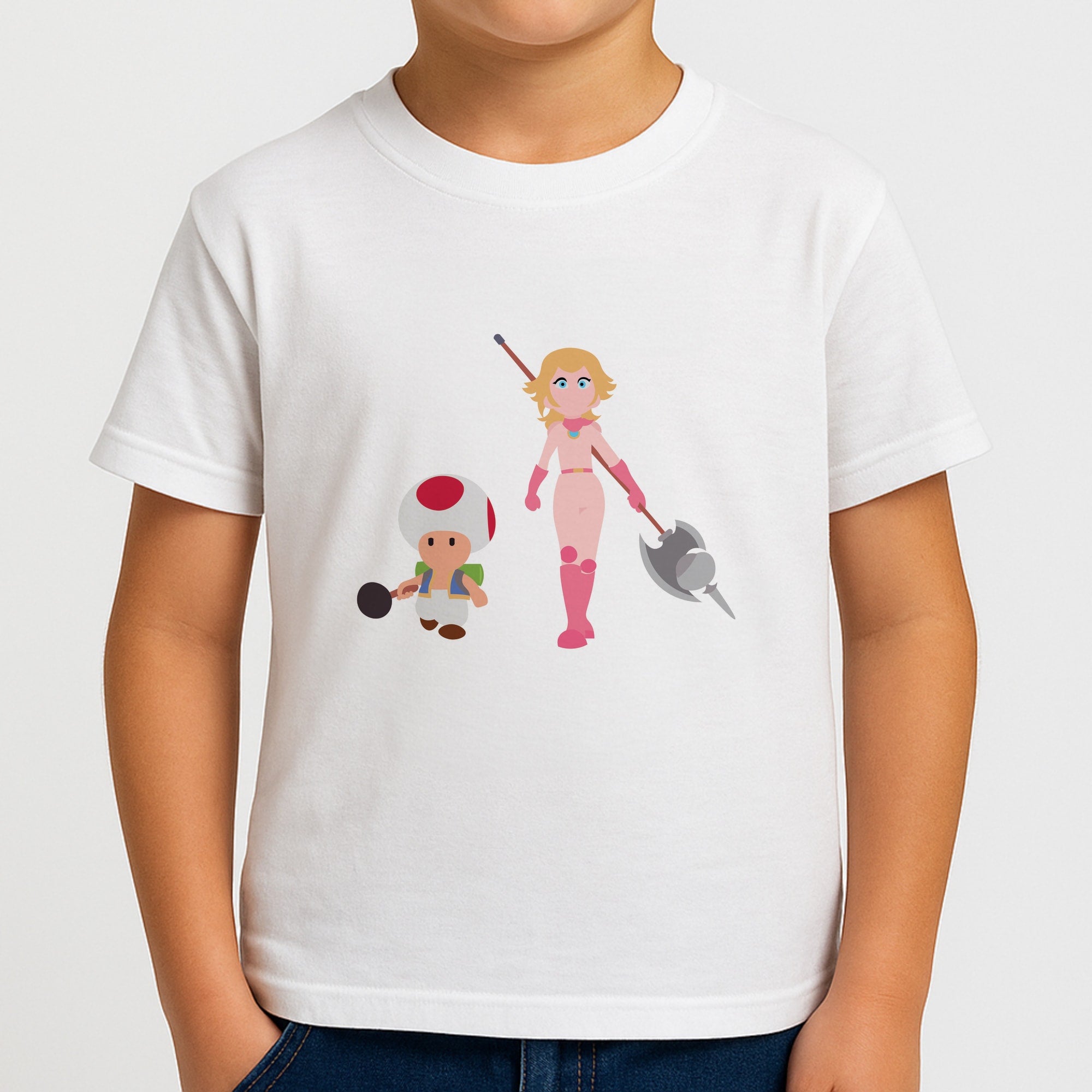 Toad And Peach Kids T-Shirt