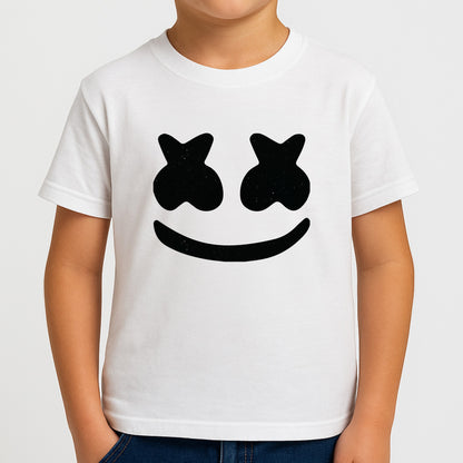 Black And White Helmet In Space  Boys T-Shirt