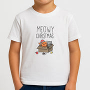 Meowy Christmas Kids T-Shirt 4