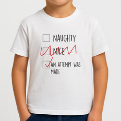 An Attempt Was Made - Naughty Or Nice  Boys T-Shirt