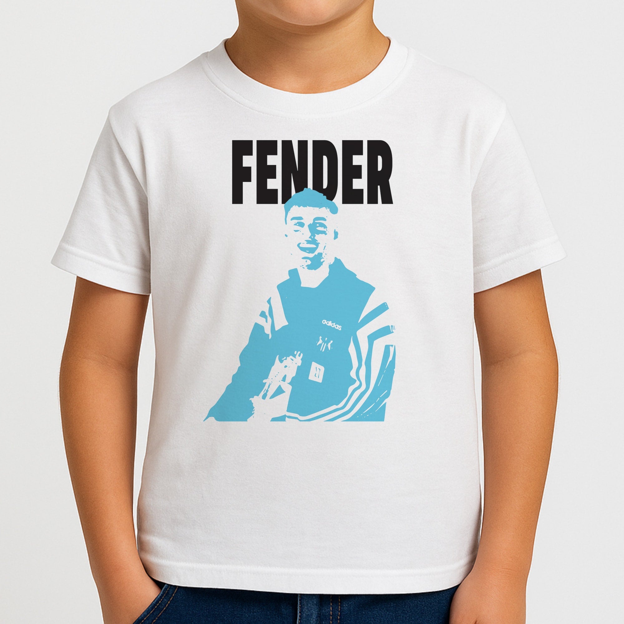 Fender Silhouette Blue Kids T-Shirt