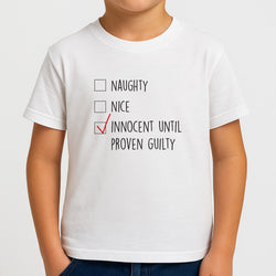 Innocent Until Proven Guilty - Naughty Or Nice  Boys T-Shirt
