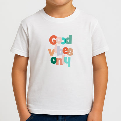Colourful Good Vibes Only Boys T-Shirt