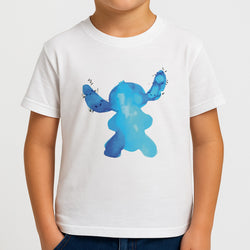 Watercolour Blue Alien Disney Kids T-Shirt