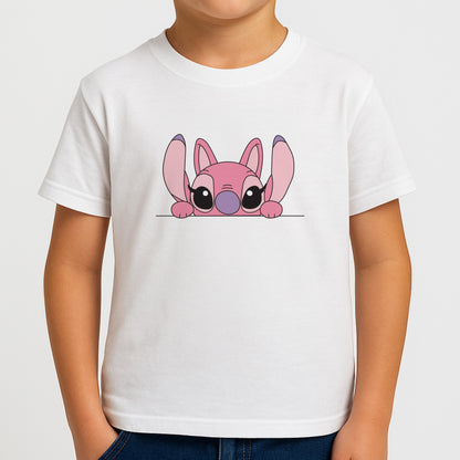 Angel Leaning - Pink Alien Boys T-Shirt