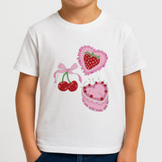 Cherries, Strawberries And Cake - Valentine's Day Kids T-Shirt 4